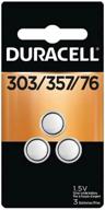 🔋 прочные батареи duracell 303/357 для часов/электроники: надежная мощность 1,5 в, упаковка из 3 шт. логотип