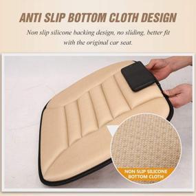img 2 attached to ToLanbbt Car Seat Cushion Pad - Memory Foam Car Seat Cushions With Non-Slip Bottom Fits For Car Driver Seat/Office Chair/Wheelchair/Home Use To Relieve Sciatica Back Pain (Car Seat Cushion-1PC)