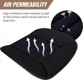 img 1 attached to ToLanbbt Car Seat Cushion Pad - Memory Foam Car Seat Cushions With Non-Slip Bottom Fits For Car Driver Seat/Office Chair/Wheelchair/Home Use To Relieve Sciatica Back Pain (Car Seat Cushion-1PC)