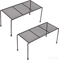 🔍 bronze set of 2 mesh kitchen shelves - mini cabinet organization storage shelf логотип