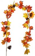 fall into autumn with vensovo's 6 ft artificial maple leaf garland - perfect for thanksgiving and wedding table decorations! logo