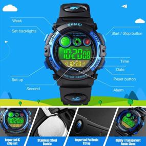 img 3 attached to Waterproof Multi-Function Kids Sport Watch With Luminous Display And Alarm