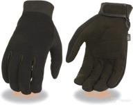 premium quality milwaukee leather sh44612 men's black textile mechanics gloves with amara bottom - unparalleled performance and comfort logo