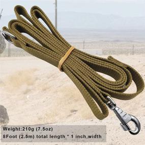 img 1 attached to Hoanan 8ft Double Handle Traffic Dog Leash: Heavy Duty, Tactical, and Nylon Training Leash with 2 Traffic Control Handles for Medium and Large Breed Dogs