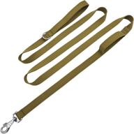 hoanan 8ft double handle traffic dog leash: heavy duty, tactical, and nylon training leash with 2 traffic control handles for medium and large breed dogs logo