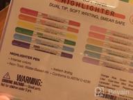 img 1 attached to ZEYAR Highlighters, Dual Tips Marker Pen, Chisel And Fine Tips, Flexible Tip And Soft Touch, Water Based, Assorted Colors, Quick Dry (18 Colors) review by Wendy Savold