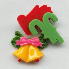 img 2 attached to Add Christmas Cheer With LibiIine'S 20Pcs Snowy Beer Resin Flatback Buttons For Scrapbooking And DIY Decorations!