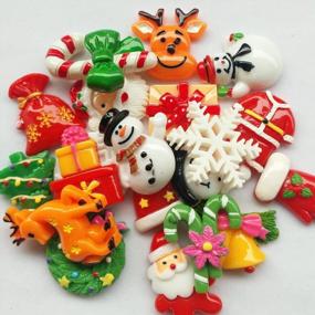 img 3 attached to Add Christmas Cheer With LibiIine'S 20Pcs Snowy Beer Resin Flatback Buttons For Scrapbooking And DIY Decorations!