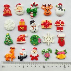 img 4 attached to Add Christmas Cheer With LibiIine'S 20Pcs Snowy Beer Resin Flatback Buttons For Scrapbooking And DIY Decorations!