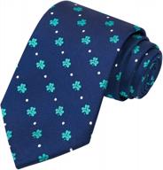 st. patrick's day ties - kissties 58'' & 63'' clover necktie for men with shamrock design logo