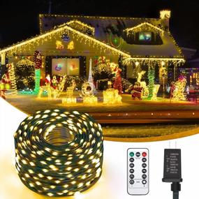 img 4 attached to 1000 LED QZYL 410 FT Outdoor Christmas Lights - Warm White Fairy String Lights W/Remote For Party Decorations