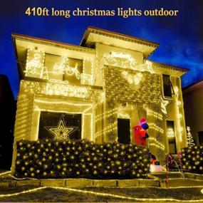 img 3 attached to 1000 LED QZYL 410 FT Outdoor Christmas Lights - Warm White Fairy String Lights W/Remote For Party Decorations