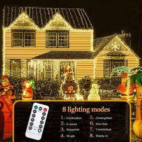 img 2 attached to 1000 LED QZYL 410 FT Outdoor Christmas Lights - Warm White Fairy String Lights W/Remote For Party Decorations