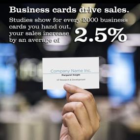 img 3 attached to Обновите свой бизнес-имидж с помощью печатных визитных карточек премиум-класса от Buttonsmith — 500 двусторонних, 110-фунтовых гладких сенсорных карточек с индивидуальным дизайном — сделано в США