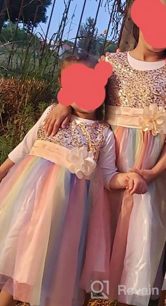 img 1 attached to 👸 Sparkling Super Fairy Flower Rainbow Princess Girls' Dresses - Magical Clothing for Playful Fashionistas review by Dionne Powers