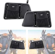 🚪 mfc rzr rear door bags for polaris rzr 4 900 xp4 1000 4 door turbo 2014-2019 - passenger and driver side storage bags with knee pad protection, compatible with utv логотип