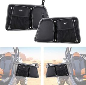 img 4 attached to 🚪 MFC RZR Rear Door Bags for Polaris RZR 4 900 XP4 1000 4 Door Turbo 2014-2019 - Passenger and Driver Side Storage Bags with Knee Pad Protection, Compatible with UTV