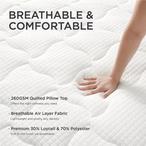 img 1 attached to Breathe New Life Into Your Bed With Bedsure 4 Inch Memory Foam Mattress Topper, Full Size - Soft, Resilient And Breathable Topper With Bamboo Charcoal For A Cozier And More Comfortable Sleep