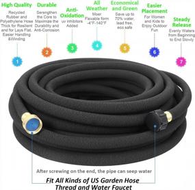 img 3 attached to Heavy Duty 50 FT Round Soaker Garden Hose By STYDDI - 1/2 Inch Water Seeper Hose Ideal For Vegetable Beds, Lawns, And Plants