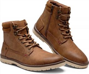 img 1 attached to Vostey Men'S Chukka Boots: Versatile And Durable Footwear For Motorcycle, Casual Or Hiking Activities