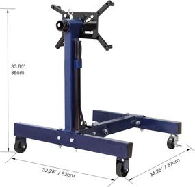 img 3 attached to TCE AT26801U Torin Steel Rotating Engine Stand: 3/4 Ton (1,500 lb) Capacity, Folding Frame, 360 Degree Rotating Head - Blue