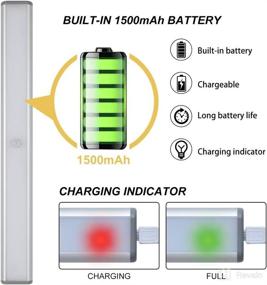 img 2 attached to 💡 Wireless Motion Sensor LED Closet Light: Rechargeable, Magnetic, 18 White LEDs