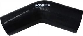 img 4 attached to 3 Inch To 2.5 Inch 45 Degree Elbow Reducer Silicone Hose Coupler (76Mm-63Mm) By Ronteix Universal