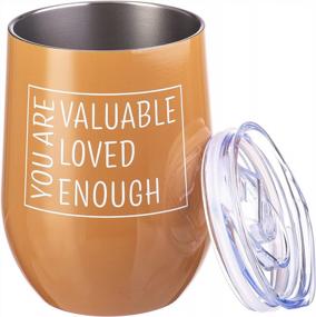 img 3 attached to DiverseBee Inspirational Gifts For Women, Men, Best Friend, Mom, Sister, Wife, Girlfriend, Boss, Coworker, Nurses, Thank You Encouragement Birthday Wine Gifts,Insulated Wine Tumbler With Lid (Caramel)