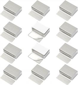 img 4 attached to Jiayi 12 Pack Magnetic Door Catch Strong Cabinet Magnet Latch Stainless Steel Kitchen Closure For Cupboard, Drawer Closing - Adhesive