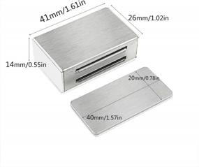img 1 attached to Jiayi 12 Pack Magnetic Door Catch Strong Cabinet Magnet Latch Stainless Steel Kitchen Closure For Cupboard, Drawer Closing - Adhesive