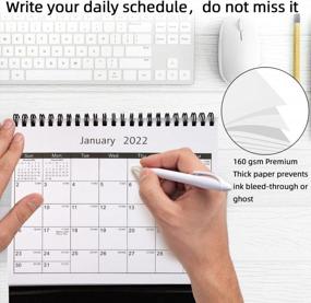 img 3 attached to Calendar 2022 - Small Desk Calendar 2022, 8" X 6" Standing Desk Calendar, Thick Paper Office Calendar For Organizing & Planning