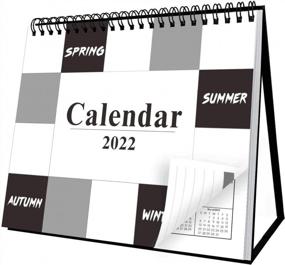 img 4 attached to Calendar 2022 - Small Desk Calendar 2022, 8" X 6" Standing Desk Calendar, Thick Paper Office Calendar For Organizing & Planning