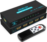 sgeyr 5x1 hdmi switcher: choose from 5 devices with ease & 4k ultra hd support logo