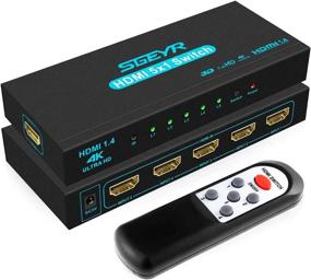 img 4 attached to SGEYR 5X1 HDMI Switcher: Choose From 5 Devices With Ease & 4K Ultra HD Support