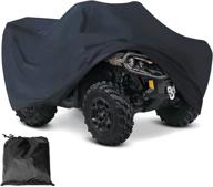 🏍️ waterproof lotfancy atv cover | heavy duty 300d black quad cover - m 76" l x 45" w x 33" h: fits kawasaki, polaris, suzuki + more логотип