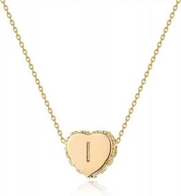 img 4 attached to Personalized Dainty Gold Heart Necklace With Initial - A Perfect Gift For Women'S Jewelry Collection