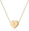personalized dainty gold heart necklace with initial - a perfect gift for women's jewelry collection logo