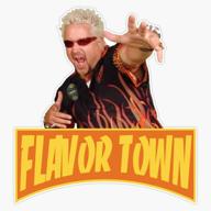 🚗 jb print guy fieri - flavortown waterproof car decal sticker with vinyl for cars, bumpers, and more логотип