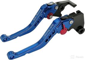 img 4 attached to Bofn Racing Shorty Brake & Clutch Levers - CNC Aluminum Adjustable - Honda CB650R CB650F CBR650F CBR650R 2014-2021, NC700 NC750S/X 2016-2021 - Elegant Blue - High Performance Upgrade