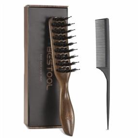 img 4 attached to BESTOOL Vented Hair Brush With Dual-Bristles For Women And Men - Great For Drying, Styling, Detangling Curly Long Thick Wet Or Dry Hair