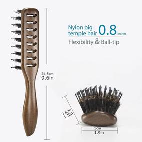 img 1 attached to BESTOOL Vented Hair Brush With Dual-Bristles For Women And Men - Great For Drying, Styling, Detangling Curly Long Thick Wet Or Dry Hair
