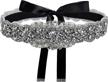 lovful bridal belt: 22in rhinestone wedding dress sash with crystal ribbon for women logo