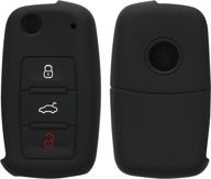 🔑 black key cover for vw skoda seat - kwmobile compatible logo