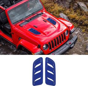img 4 attached to RT-TCZ Hood Vents Cover Trim Cover Decor ABS Decorative Interior Accessories For Jeep Wrangler JL 2018-2022 JL &Amp