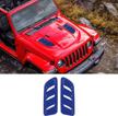 rt-tcz hood vents cover trim cover decor abs decorative interior accessories for jeep wrangler jl 2018-2022 jl &amp logo