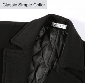 img 2 attached to Stylish Winter Trench Coat For Men: BOJIN Wool Blend Pea Coat In Classic Single Breasted Design, Ideal For Business And Casual Outfits