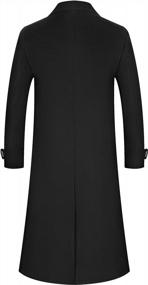 img 3 attached to Stylish Winter Trench Coat For Men: BOJIN Wool Blend Pea Coat In Classic Single Breasted Design, Ideal For Business And Casual Outfits