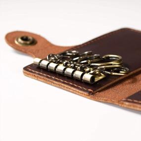 img 2 attached to Ancicraft Leather Key Case With Keychains, Card Holder, And Wallet - Perfect Gift For Men And Women