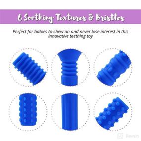 img 1 attached to 👶 3 Pack Sensory Chew Hollow Teething Tubes for Babies 3+ Months - Silicone Teether Toys for Autistic Chewers, ADHD, and Special Needs Kids - Y Style Teether for Baby Nursing