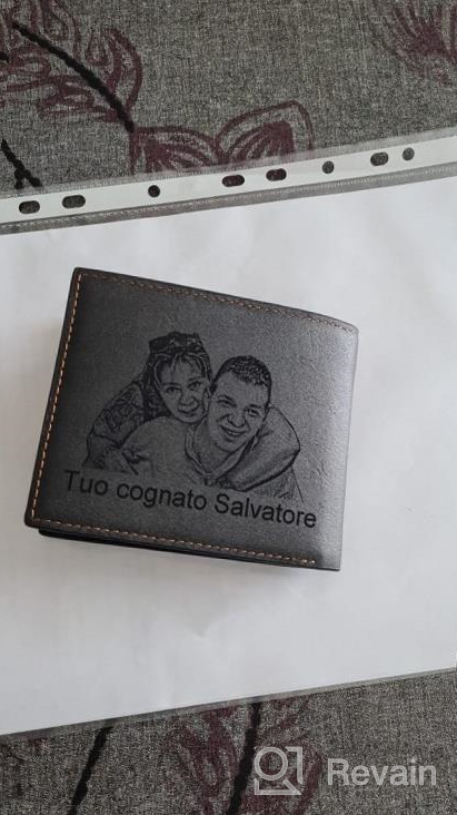 img 1 attached to Personalized Leather Wallets With Custom Engraving And Photo Insert – Ideal Gifts For Men, Husband, Dad, And Son review by Lyon Forrest